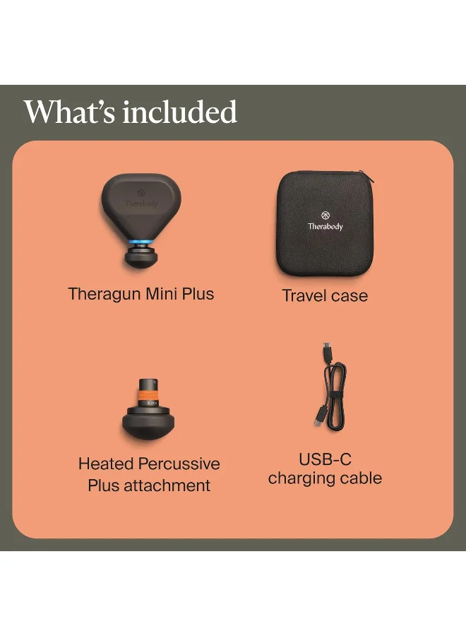 Therabody  Therabody Theragun Mini Plus Portable Massage Gun Enhanced with Heat – Travel Essential for Faster Recovery on The go - Black  | Best Price UAE